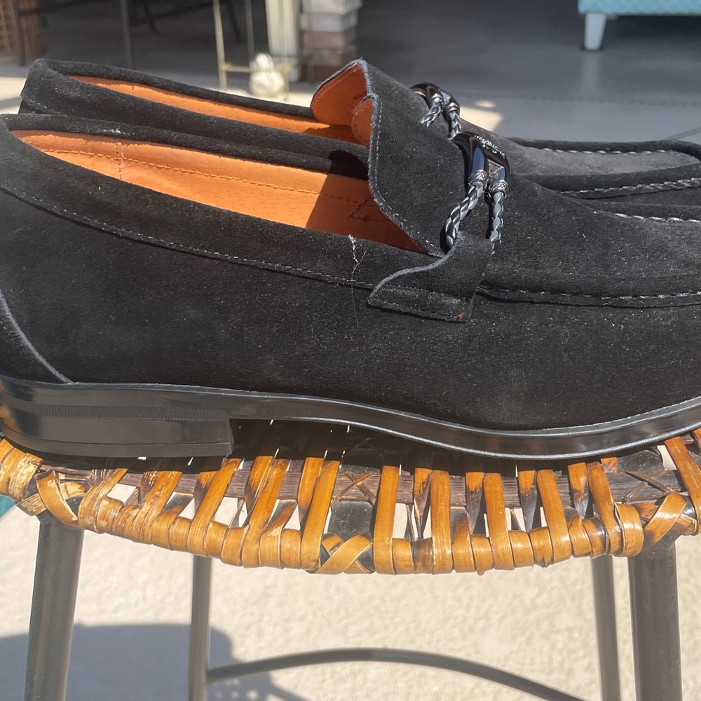 Stacy Adams Slip On Preppy Black Loafers with Accents NWOT SZ 10.5M. - Picture 5 of 9